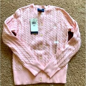 RL Polo cable cardigan girls small (7) NWT